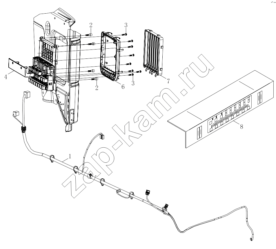 Схема/чертеж: 1SB2483741903 Body harness / Foton 4189SLFKA-AEZA01