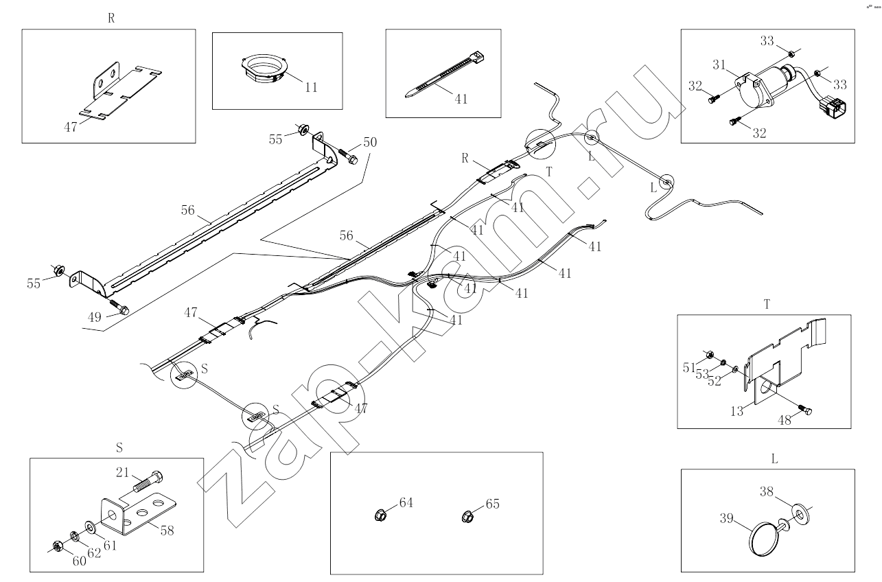 Схема/чертеж: 1S41893620711 Chassis harness / Foton 4189SLFKA-AEZA01