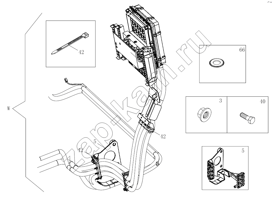 Схема/чертеж: 1S41893620711 Chassis harness / Foton 4189SLFKA-AEZA01