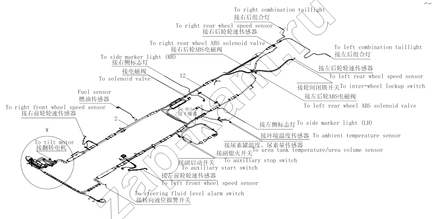 Схема/чертеж: 1S41893620711 Chassis harness / Foton 4189SLFKA-AEZA01