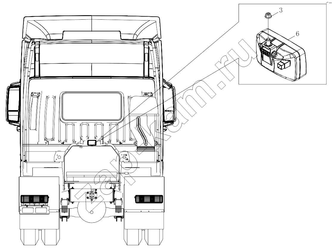 Схема/чертеж: 1S41893650001 Rear lamps-chassis / Foton 4189SLFKA-AEZA01