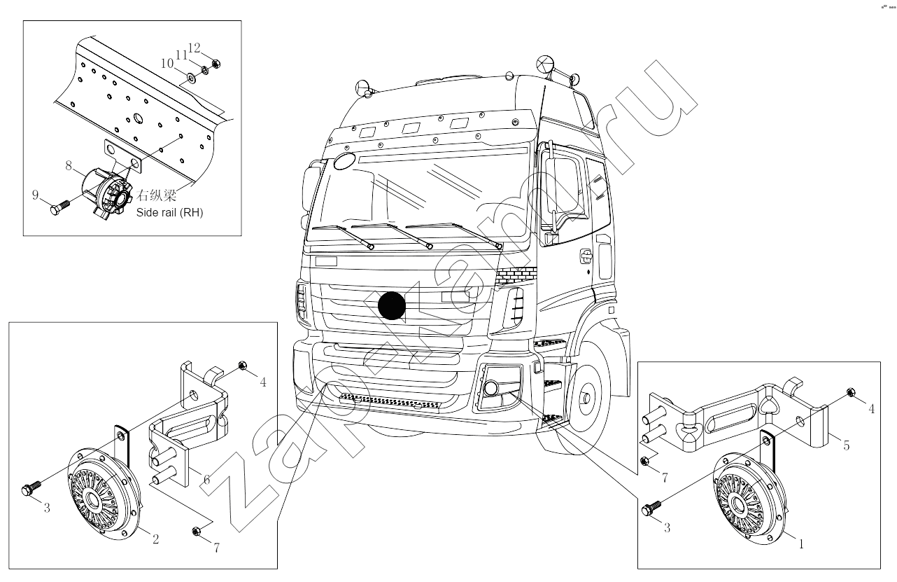 Схема/чертеж: 1S41893670501 Signal device-chassis part / Foton 4189SLFKA-AEZA01