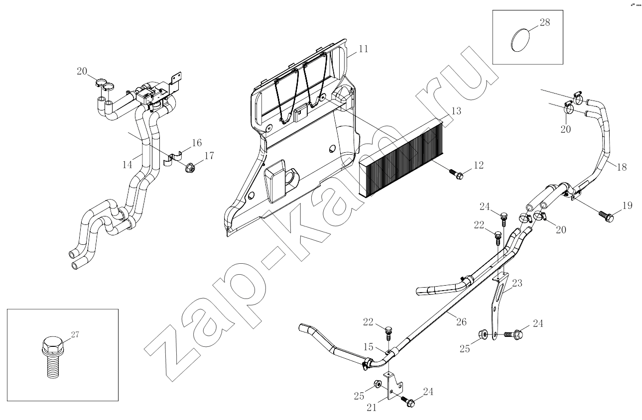 Схема/чертеж: 1SB2488110402 Heating unit (heater) / Foton 4189SLFKA-AEZA01