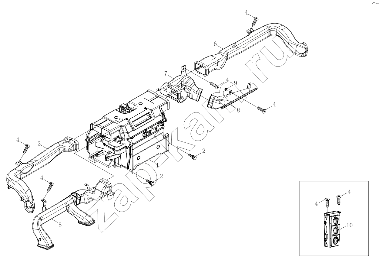 Схема/чертеж: 1SB2488110402 Heating unit (heater) / Foton 4189SLFKA-AEZA01
