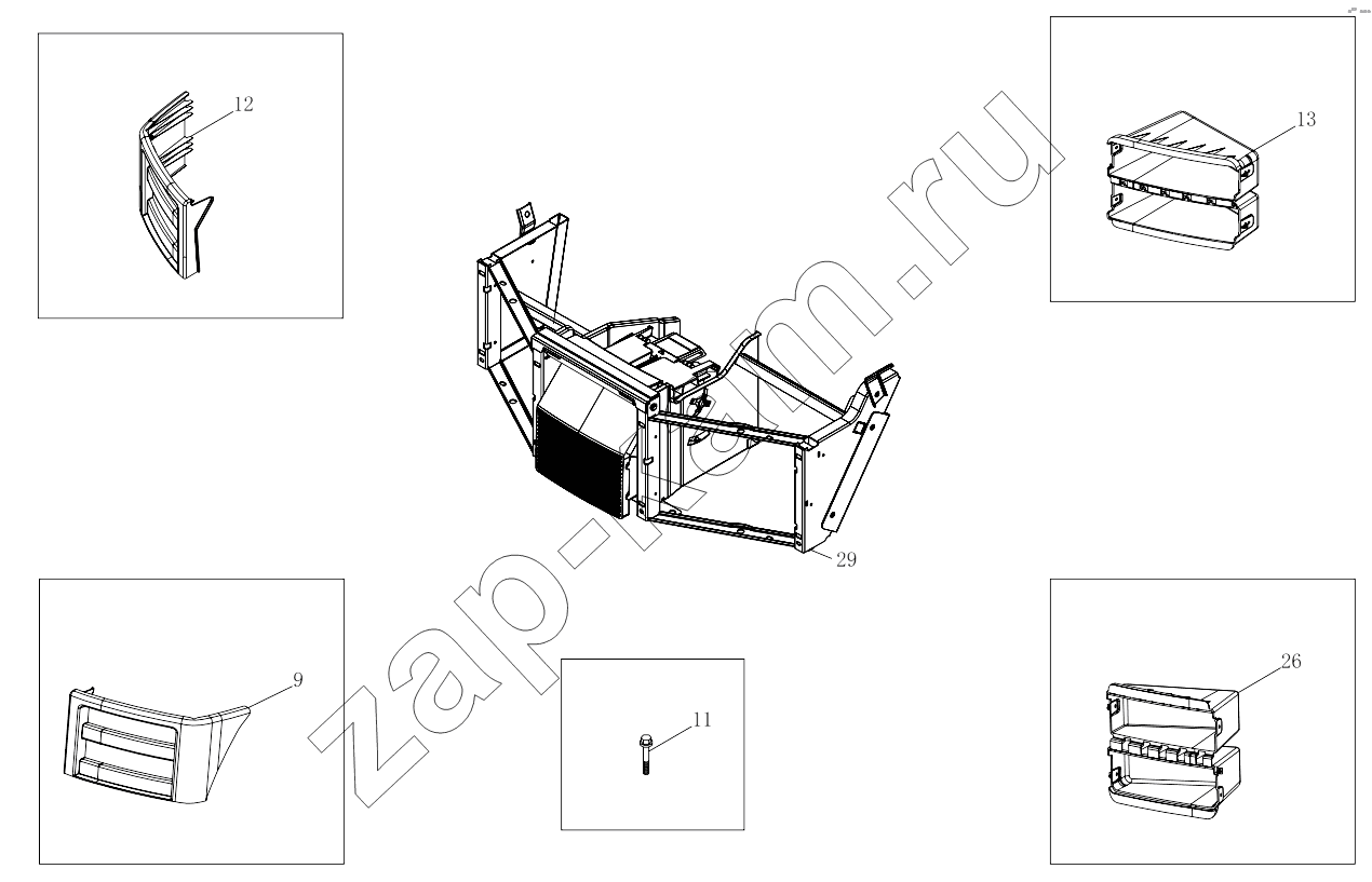 Схема/чертеж: 1SB2485350411 Instrument panel / Foton 4189SLFKA-AEZA01