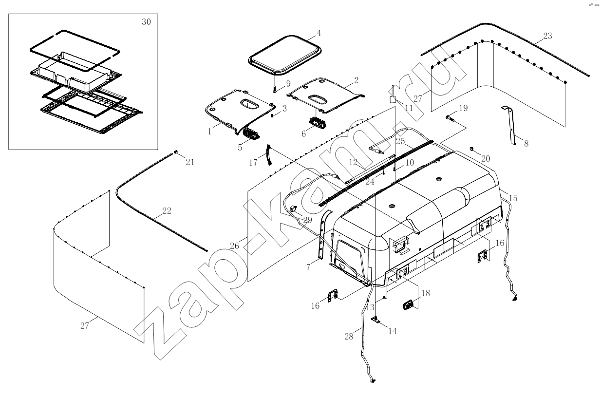 Схема/чертеж: 1SB2485350411 Instrument panel / Foton 4189SLFKA-AEZA01