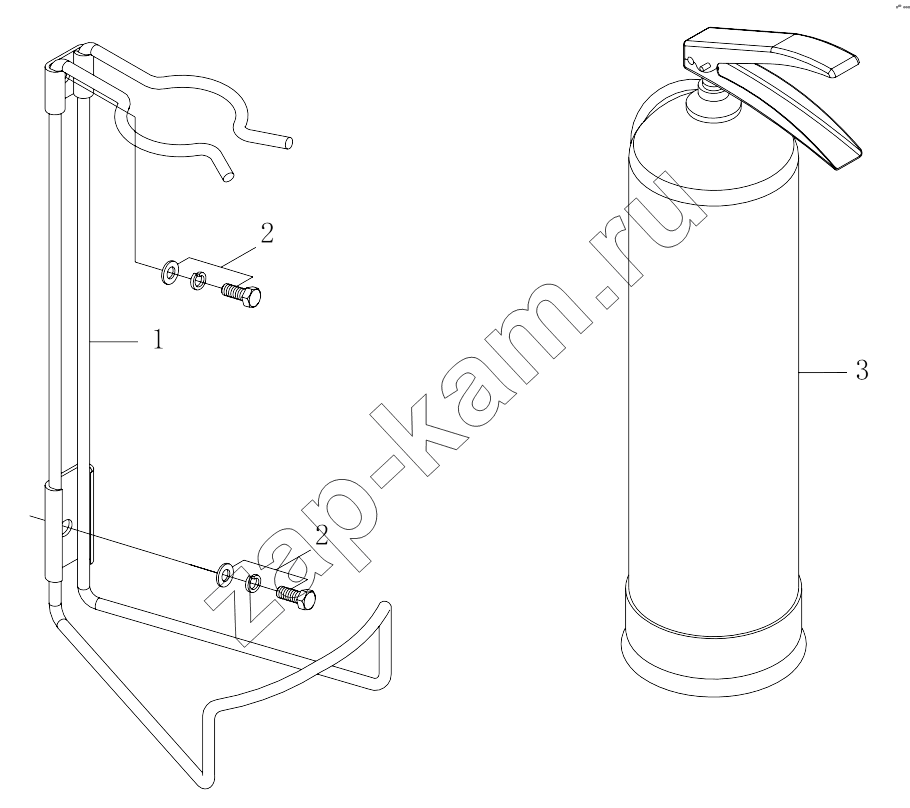 Схема/чертеж: 1SB2498250101 Fire extinguisher / Foton 4189SLFKA-AEZA01