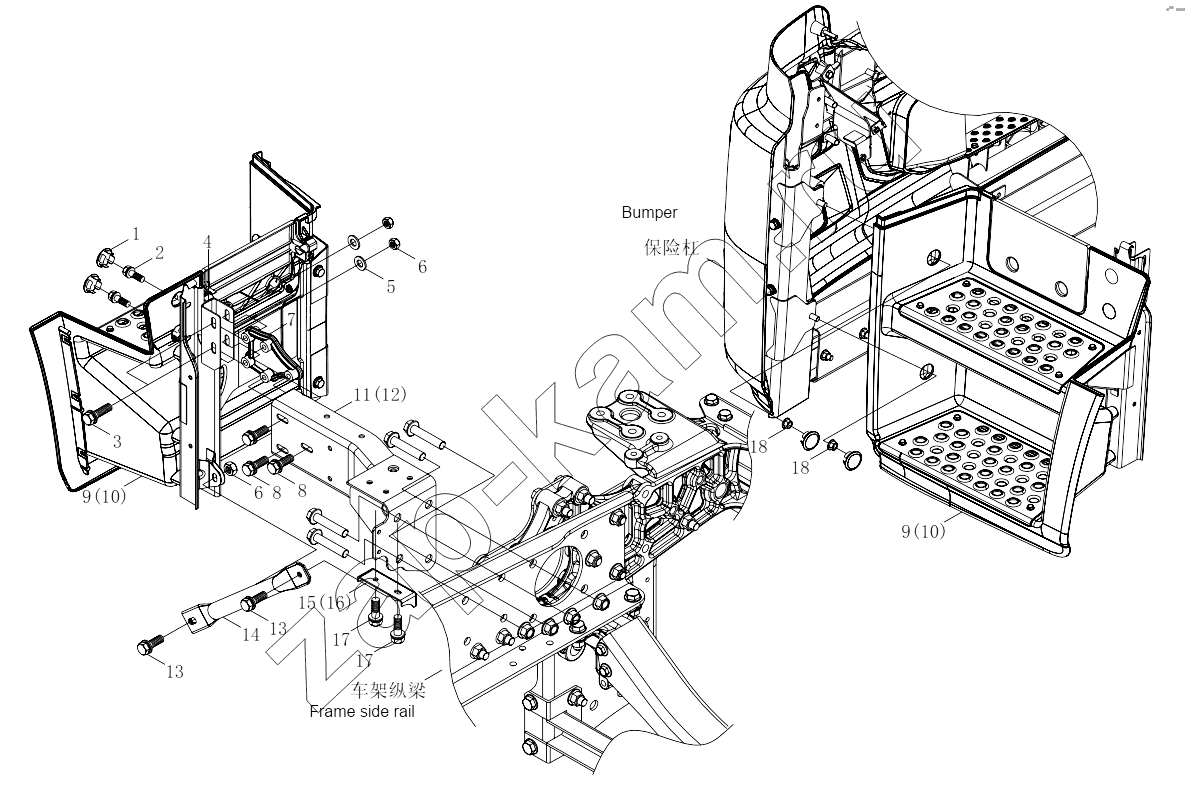 Схема/чертеж: 1SB2488450401 Step board / Foton 4189SLFKA-AEZA01