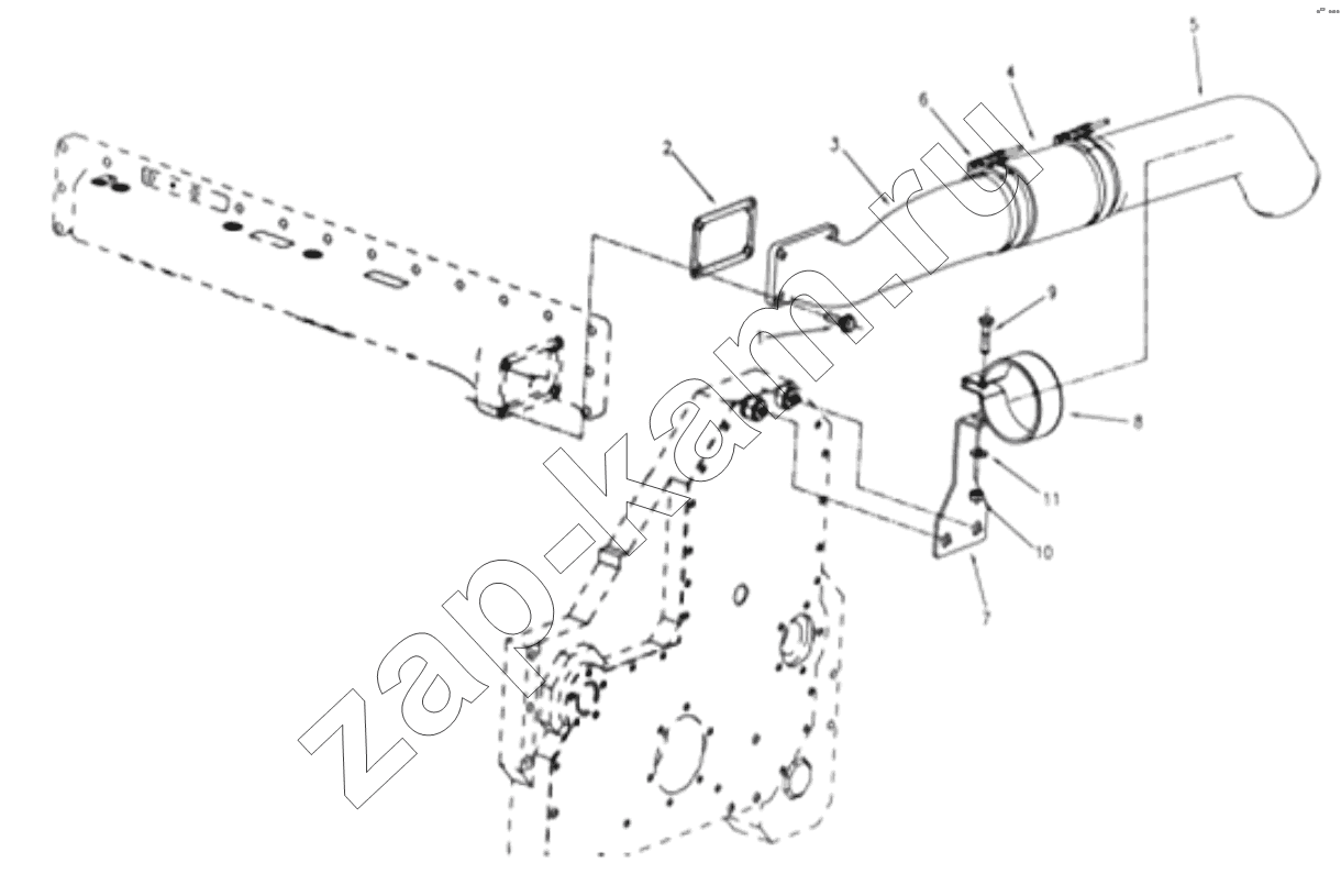 Схема/чертеж: 1S42591000201 Engine-joint, intake elbow / Foton 4189SLFKA-AEZA01