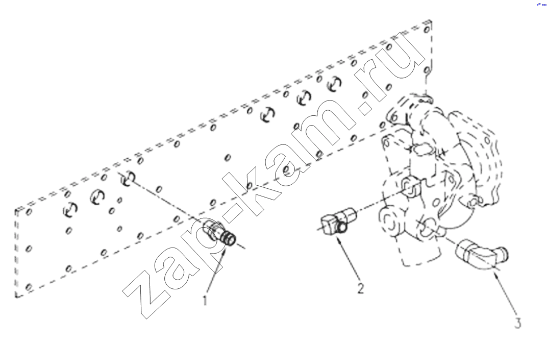 Схема/чертеж: 1S42591000201 Engine-heater line arrangement / Foton 4189SLFKA-AEZA01