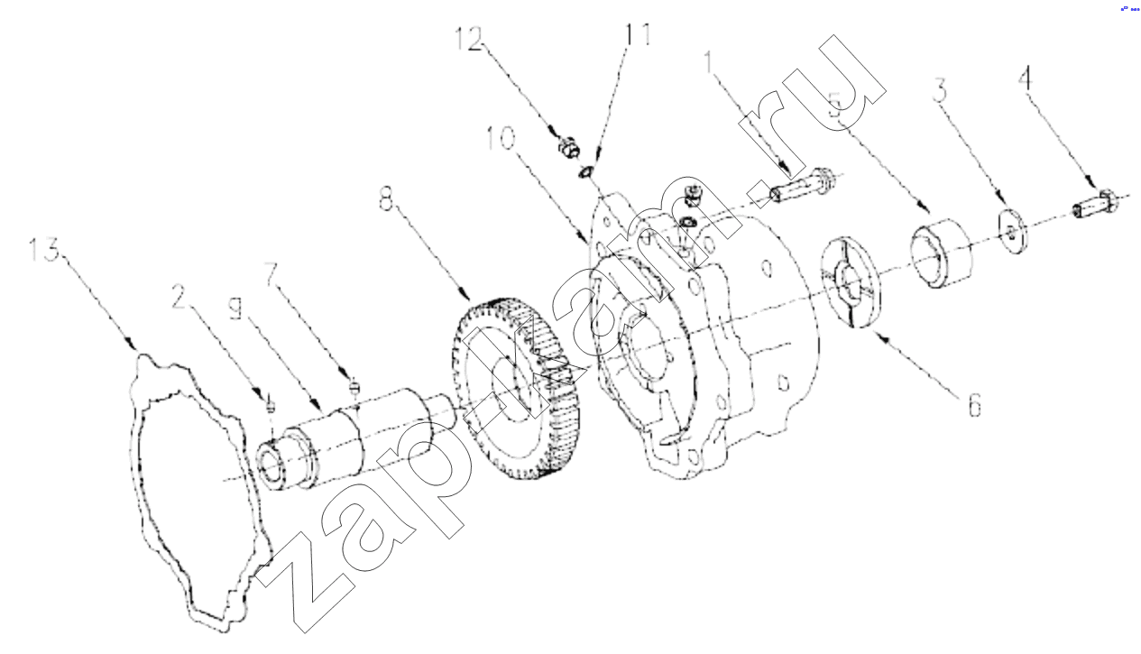 Схема/чертеж: 1S42591000201 Engine-drive, fuel pump / Foton 4189SLFKA-AEZA01