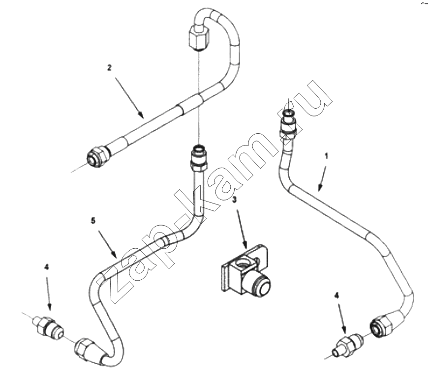 Схема/чертеж: 1S42591000201 Engine-fuel pipe / Foton 4189SLFKA-AEZA01