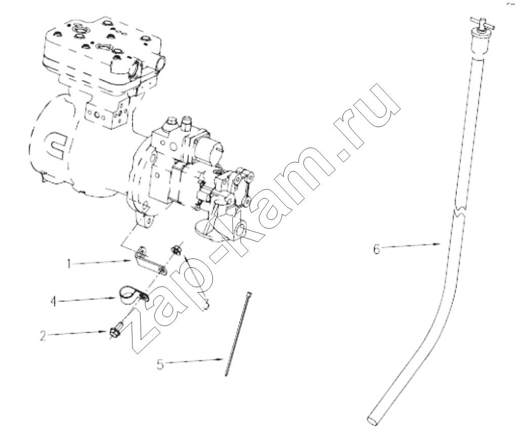 Схема/чертеж: 1S42591000201 Engine-engine oil dipstick / Foton 4189SLFKA-AEZA01