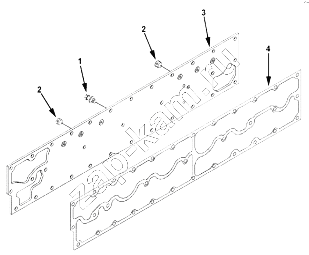 Схема/чертеж: 1S42591000201 Engine-water line, oil cooler / Foton 4189SLFKA-AEZA01