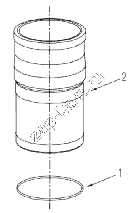 Схема/чертеж: 1S42591000201 Engine-cylinder liner / Foton 4189SLFKA-AEZA01