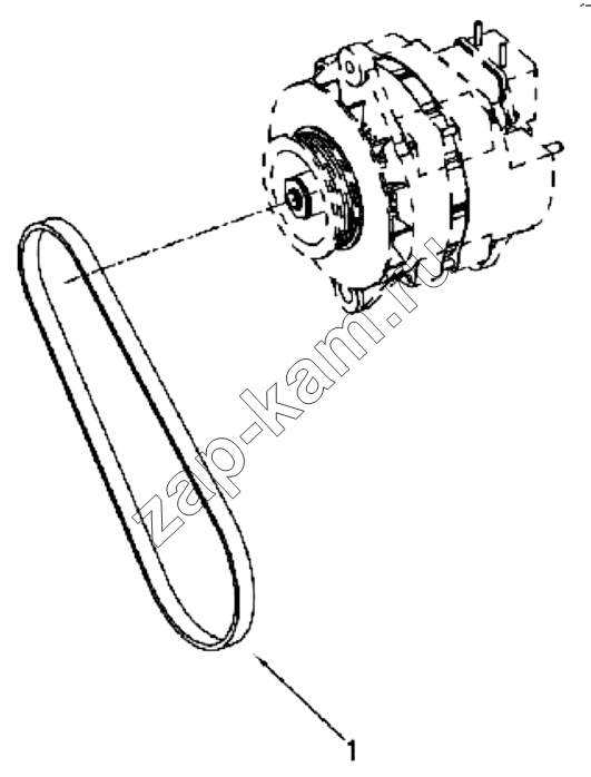 Схема/чертеж: 1S42591000201 Engine-generator drive / Foton 4189SLFKA-AEZA01
