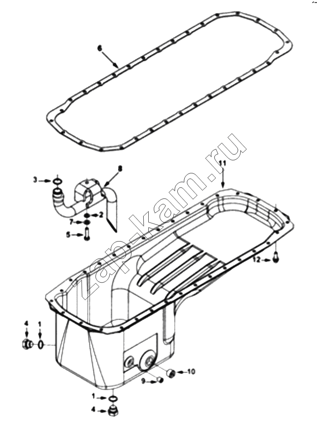 Схема/чертеж: 1S42591000201 Engine-oil pan / Foton 4189SLFKA-AEZA01