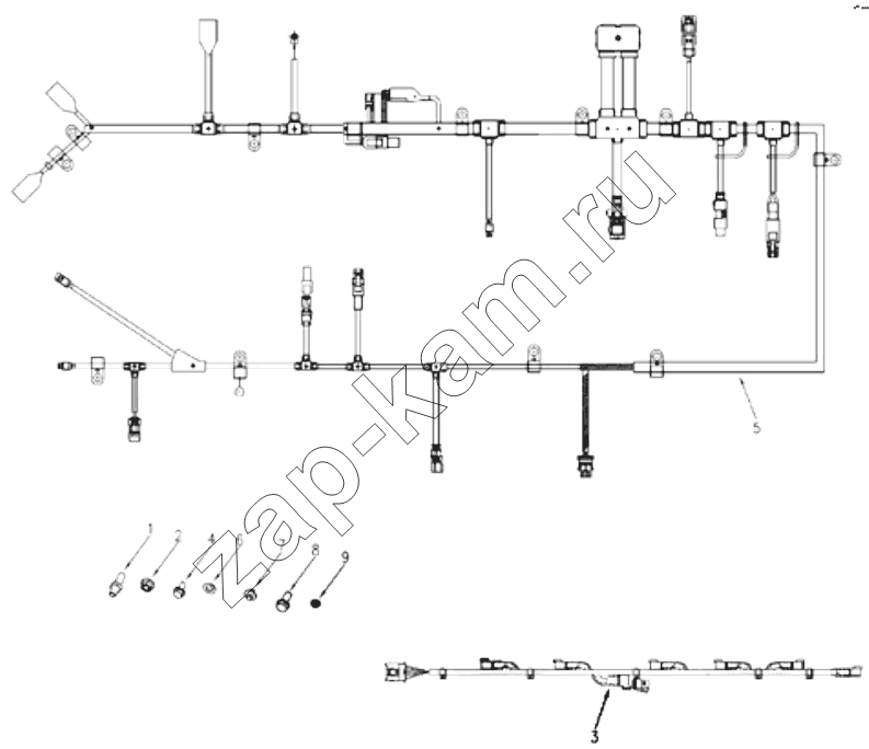 Схема/чертеж: 1S42591000201 Engine-harness, control module / Foton 4189SLFKA-AEZA01