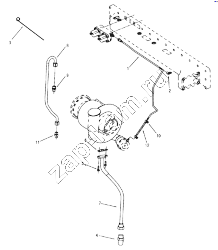 Схема/чертеж: 1S42591000201 Engine-booster piping-1 / Foton 4189SLFKA-AEZA01