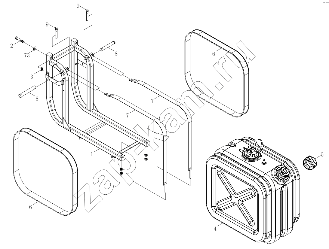 Схема/чертеж: 1S41891250201 Exhaust purifying device / Foton 4189SLFKA-AEZA01