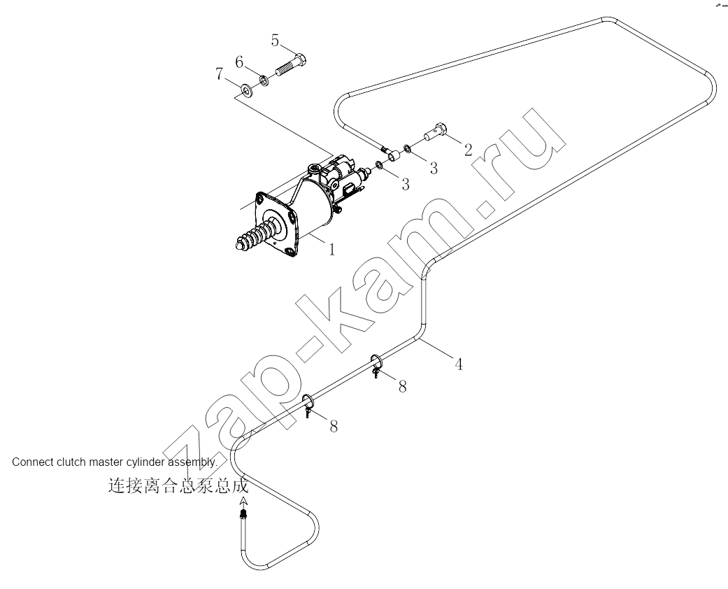 Схема/чертеж: 1S41891620001 Clutch control device / Foton 4189SLFKA-AEZA01
