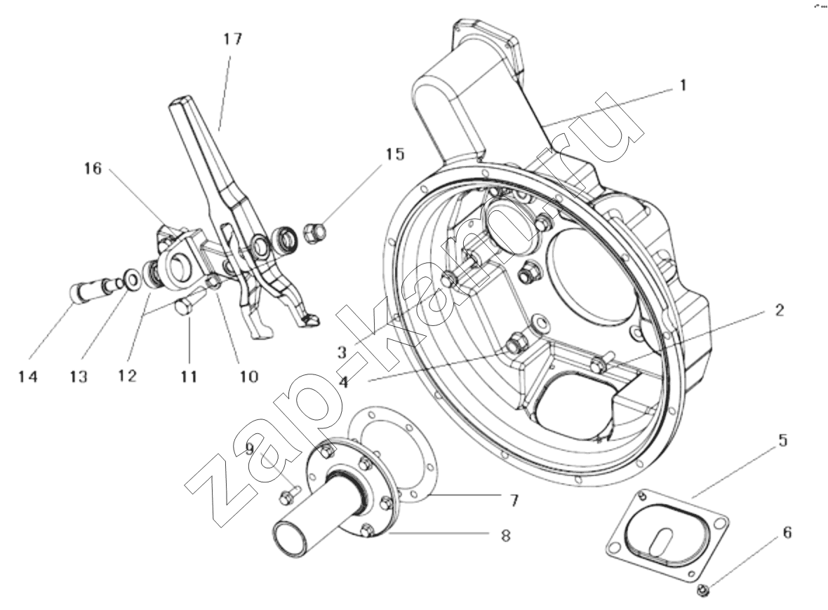 Схема/чертеж: 1S41891710701 Transmission assembly-clutch structure / Foton 4189SLFKA-AEZA01