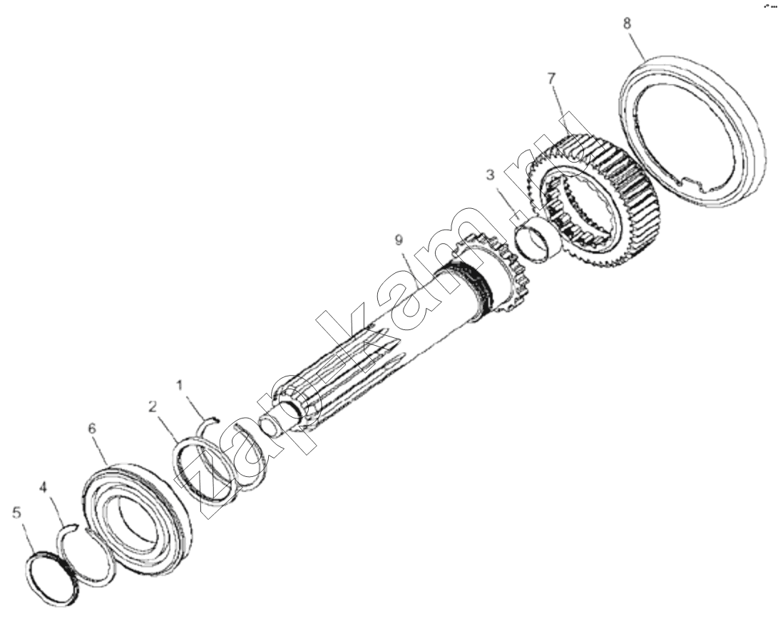 Схема/чертеж: 1S41891710701 Transmission assembly-input shaft assembly / Foton 4189SLFKA-AEZA01