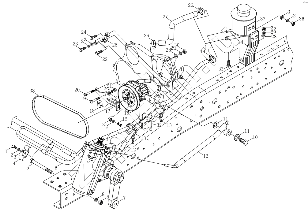 Схема/чертеж: Инфлектор и аксессуары 1S10493400123 / Foton BJ1039, BJ1049 (Aumark III)