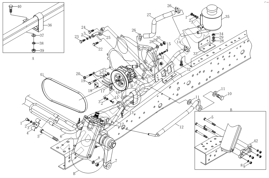 Схема/чертеж: Инфлектор и аксессуары 1S10393400120 / Foton BJ1039, BJ1049 (Aumark III)