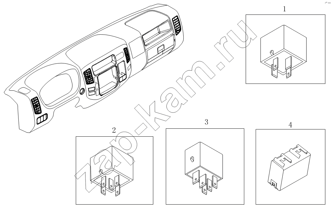 Схема/чертеж: Выключатель 1S10393663006, реле 1SB1803750106 / Foton BJ1039, BJ1049 (Aumark III)