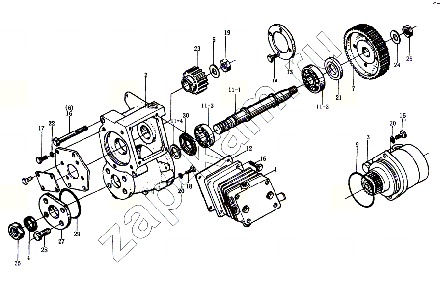 Схема/чертеж: Компрессор WD615 / HOWO Howo cnhtc-huaxin