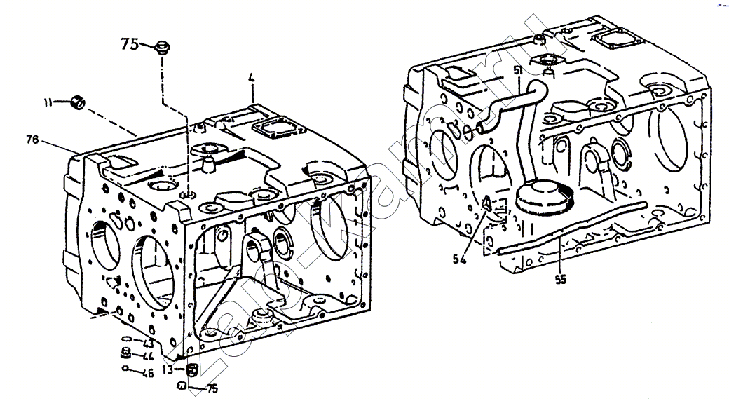 Схема/чертеж: Корпус коробки передач ZF / HOWO Howo cnhtc-huaxin