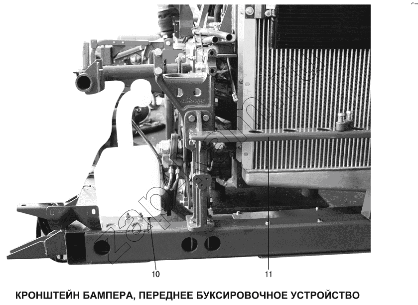 Схема/чертеж: Кронштейн бампера, переднее буксировочное устройство / HOWO Howo