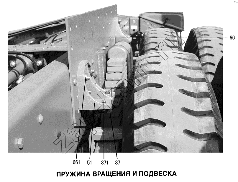 Схема/чертеж: Пружина вращения и подвеска / HOWO Howo