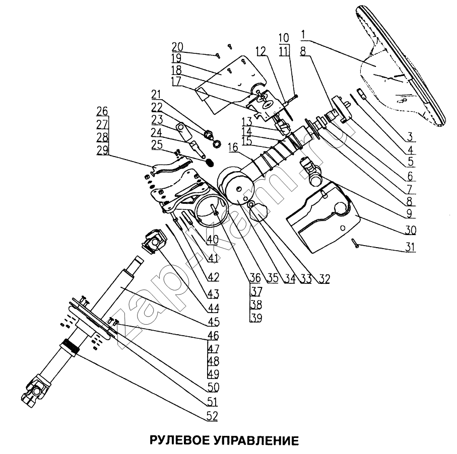 Схема/чертеж: Управление рулевое / HOWO Howo