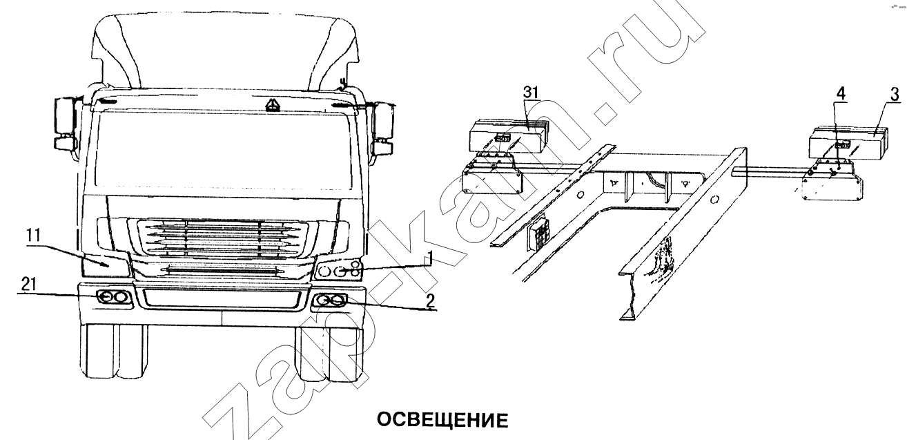 Схема/чертеж: Освещение / HOWO Howo