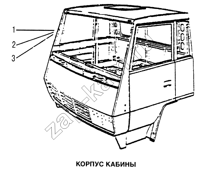 Схема/чертеж: Корпус кабины / HOWO Howo