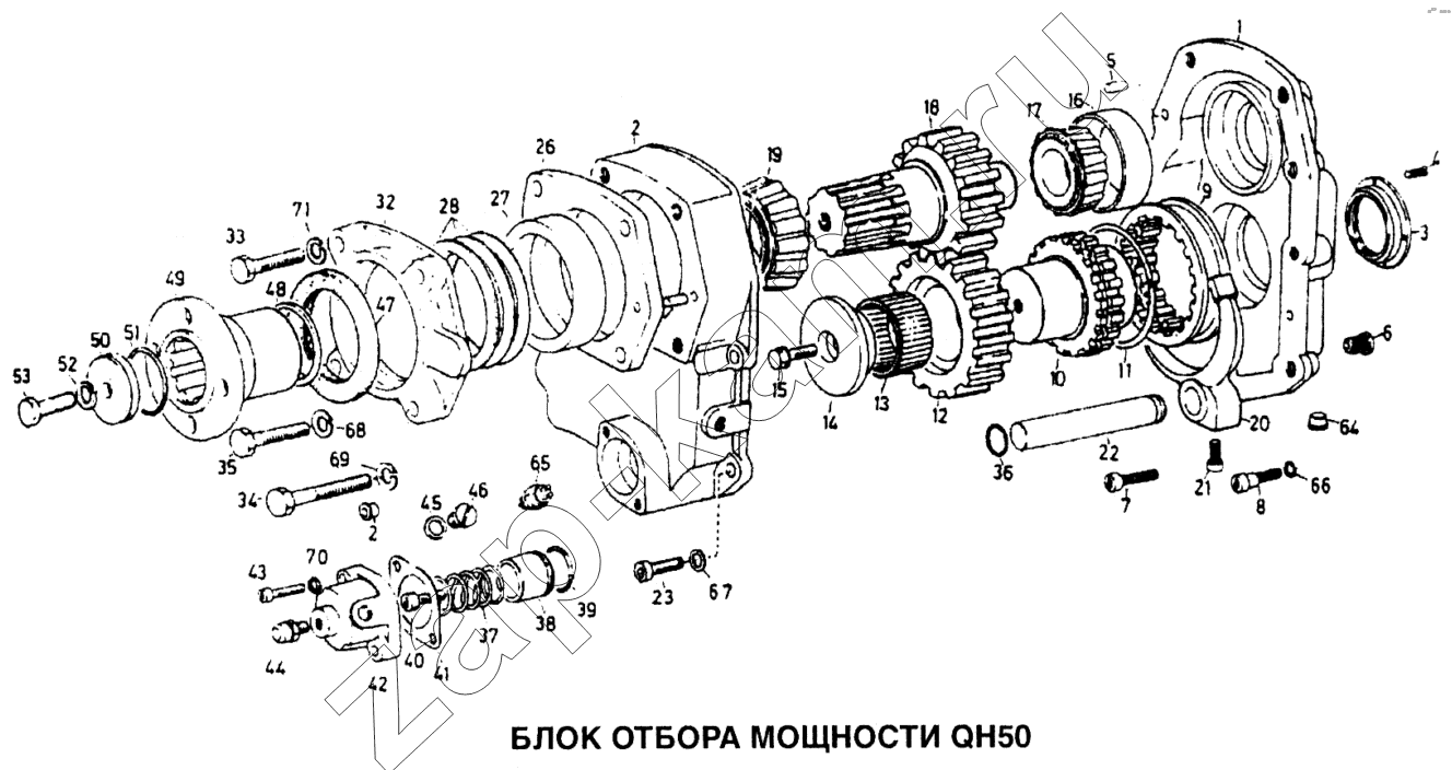 Схема/чертеж: Блок отбора мощности QH50 / HOWO Howo