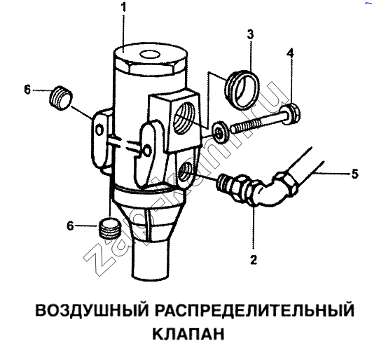 Схема/чертеж: Воздушный распределительный клапан / HOWO Howo