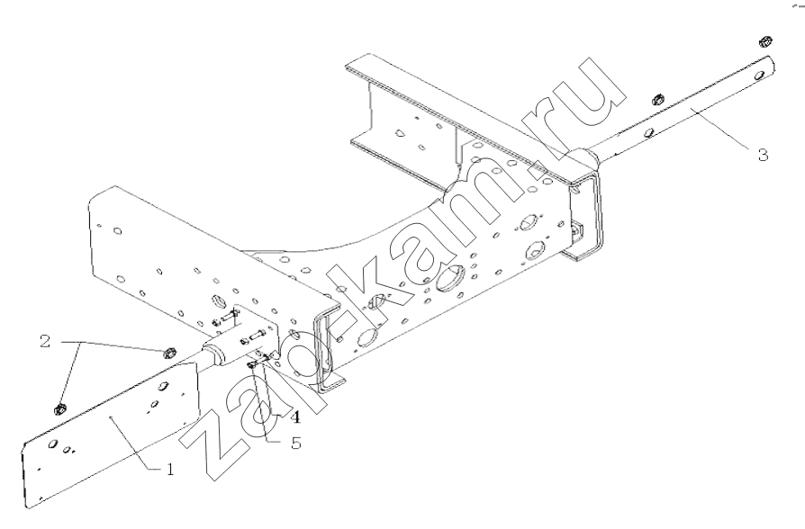 Схема/чертеж: HOWO rear light bracket assemby / HOWO Howo A7 8x4