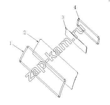 Схема/чертеж: Cab window glasses / HOWO Howo A7 8x4