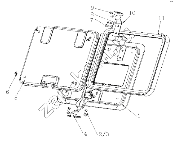 Схема/чертеж: Roof window cover device / HOWO Howo A7 8x4