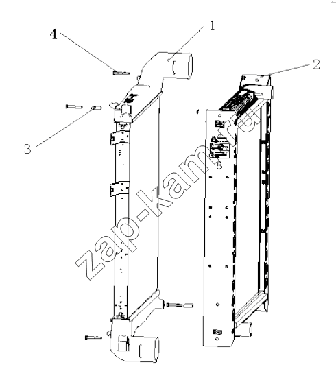 Схема/чертеж: HOWO intercooler assemby / HOWO Howo A7 8x4