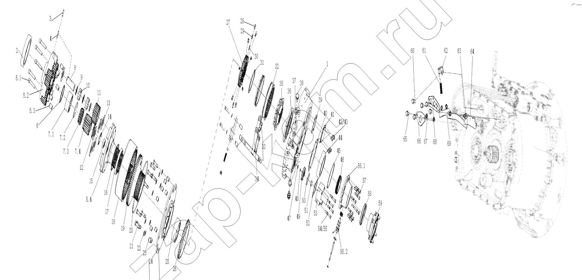 Схема/чертеж: Gears composite member / HOWO Howo A7 8x4