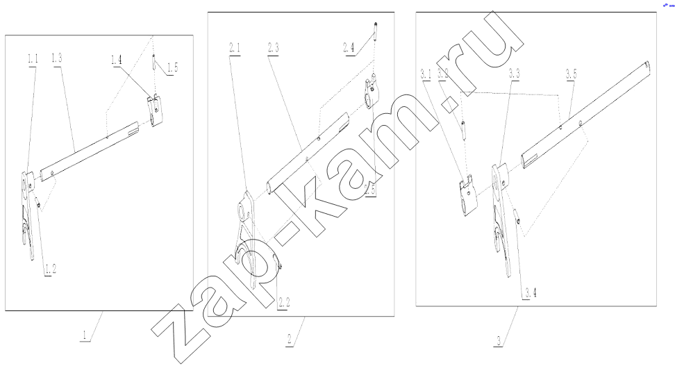 Схема/чертеж: Shaft fork assemby / HOWO Howo A7 8x4