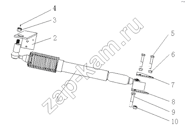 Схема/чертеж: Steering device absorber / HOWO Howo A7 8x4