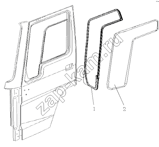Схема/чертеж: Cab windows / HOWO Howo A7 8x4