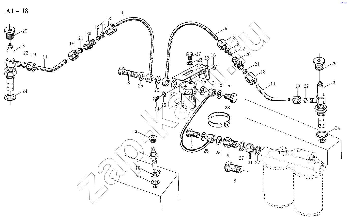 Схема/чертеж: WD615 FLAME STARTTING SYSTEM (A1-18) / HOWO Sinotruck (полный)