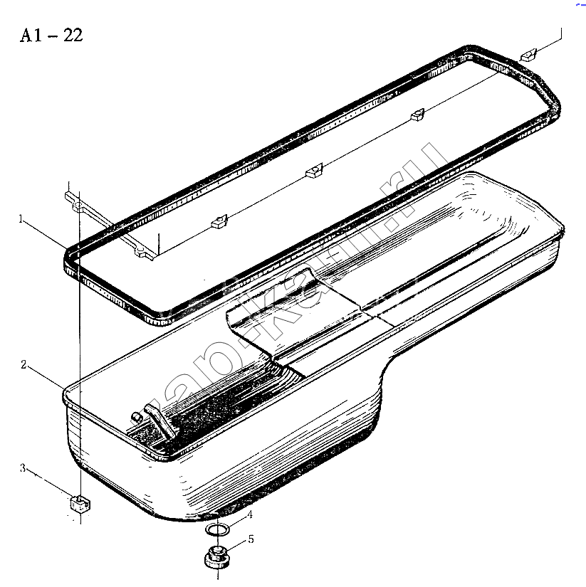 Схема/чертеж: WD615 OIL PAN (A1-22) / HOWO Sinotruck (полный)