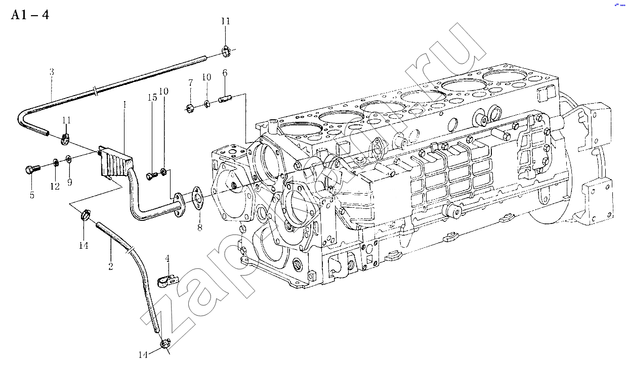 Схема/чертеж: WD615 OIL SEPARATOR (A1-4) / HOWO Sinotruck (полный)
